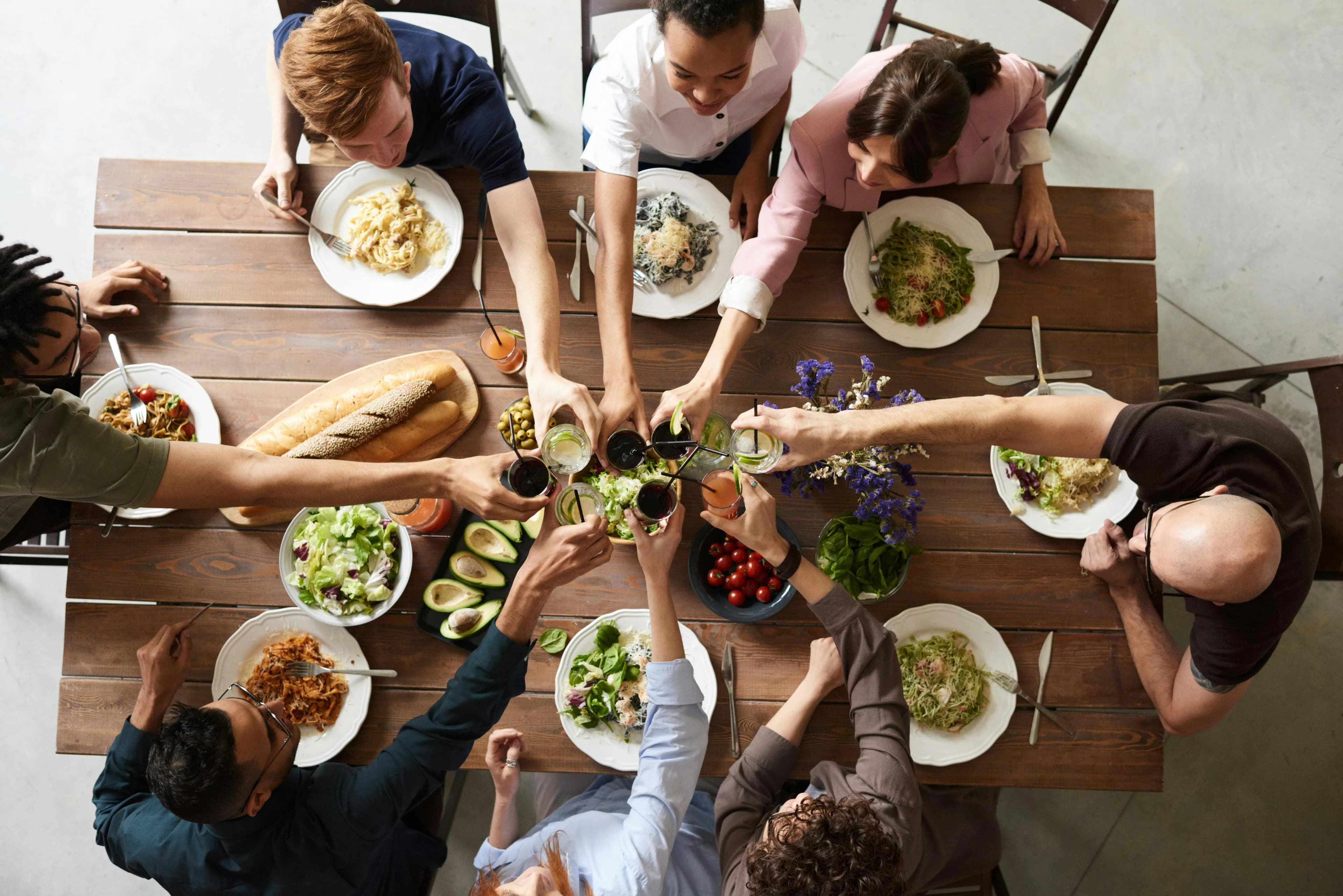 Family table dinner